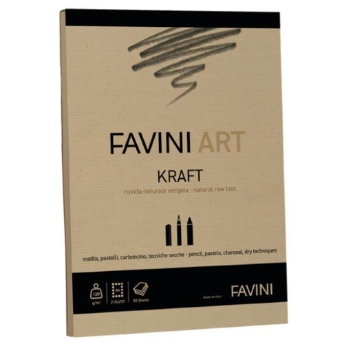 Blocco collato Kraft Favini Art 50fg 120gr A4